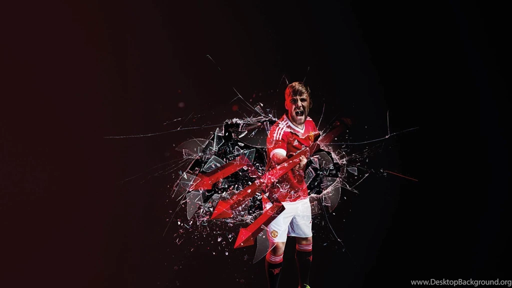 Luke Shaw 2015 2016 Manchester United FC Adidas Home Jersey Wallpapers.jpg
