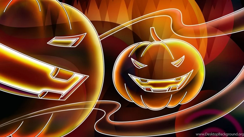 1366x768 Neon Halloween Desktop PC And Mac Wallpapers