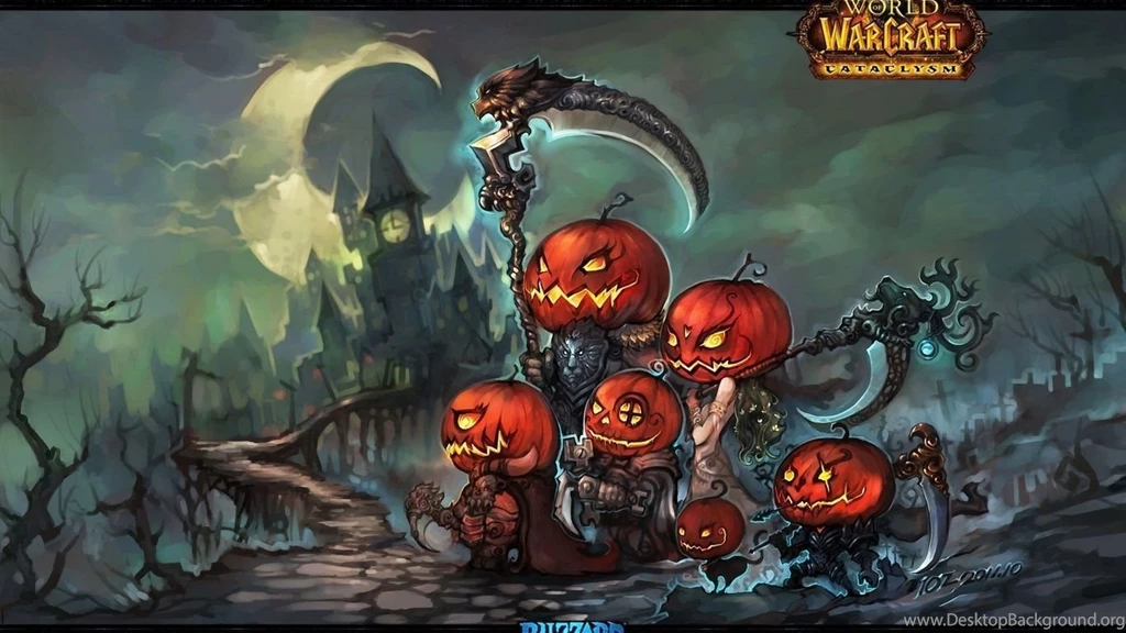 1366x768 Halloween, World Of Warcraft, Wow, Pumpkins, Cataclysm ...