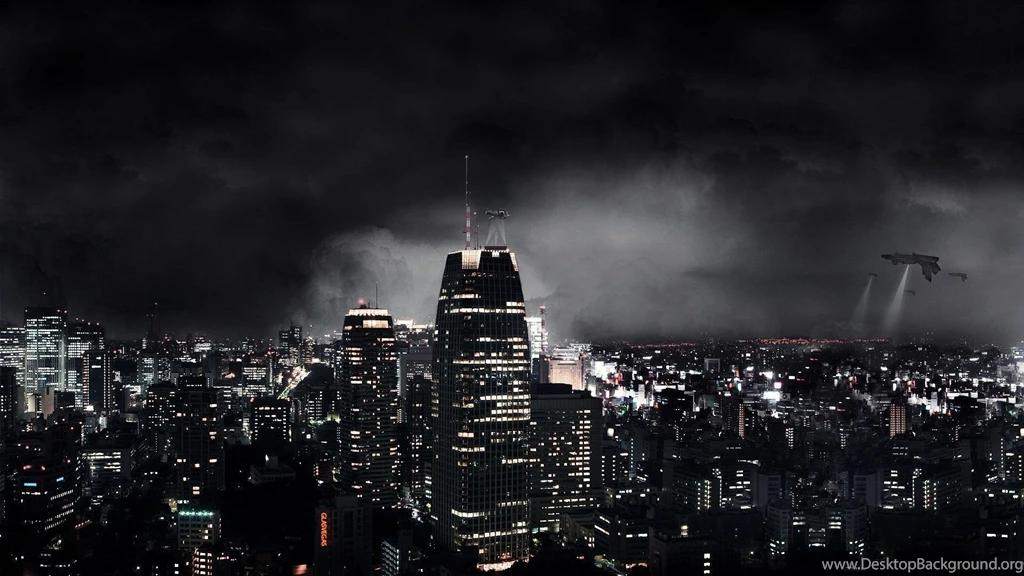 Free Download Abstract City Night FantasyFuturistic Computer ...