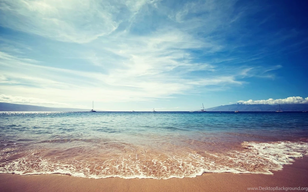 Ocean Beach Sand Sky Wallpapers 17 O