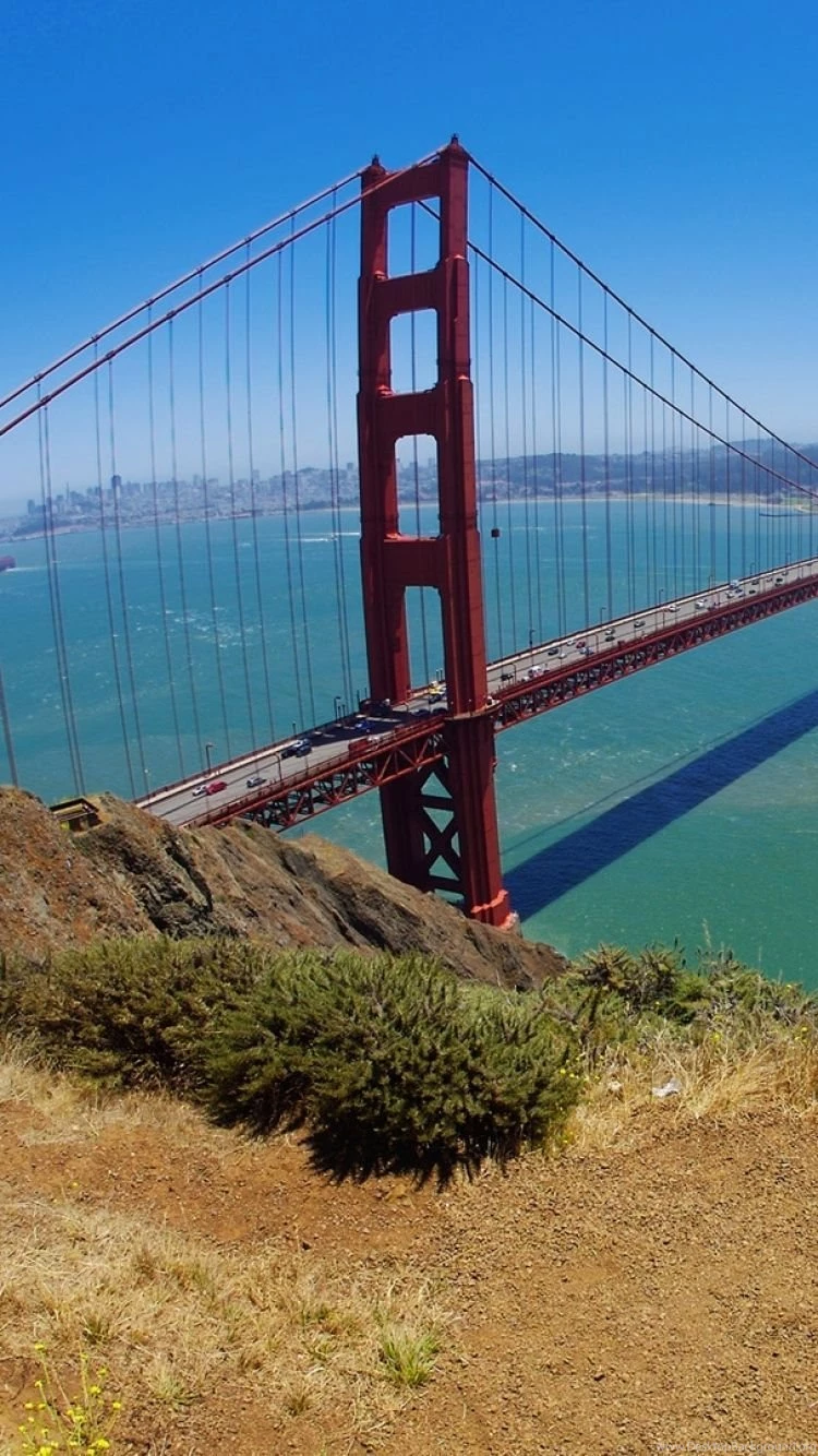 Download Wallpapers 750x1334 San Francisco, Bridge, Sea, Ocean, Sky ...