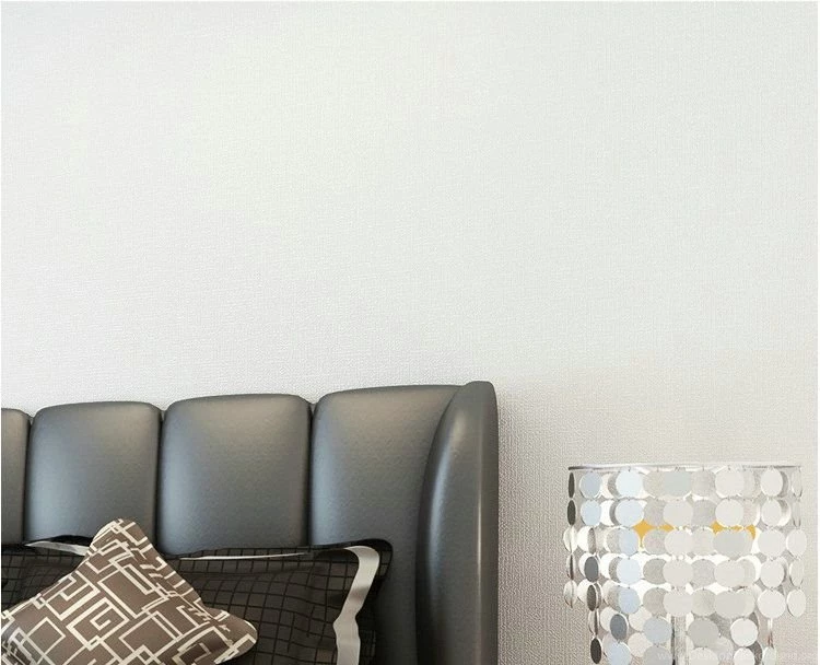 Solid Color Embossed White Wallpapers Rolls, Brief Wall Paper ...