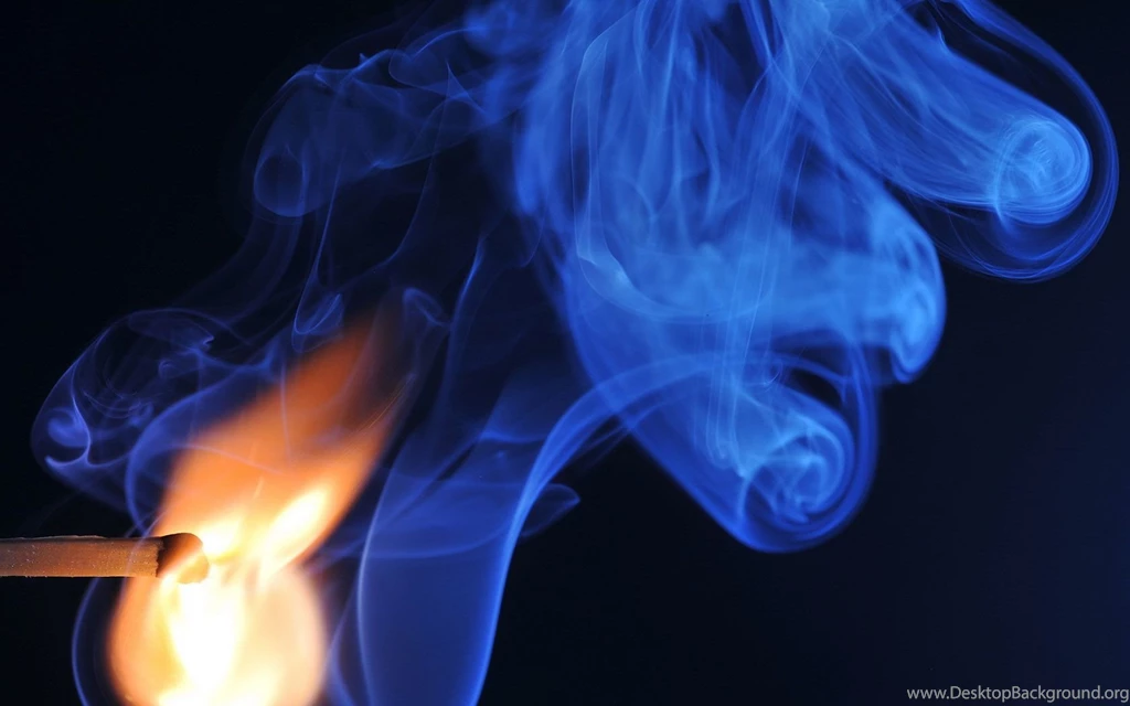 Blue Match Smoke HD Backgrounds Wallpapers