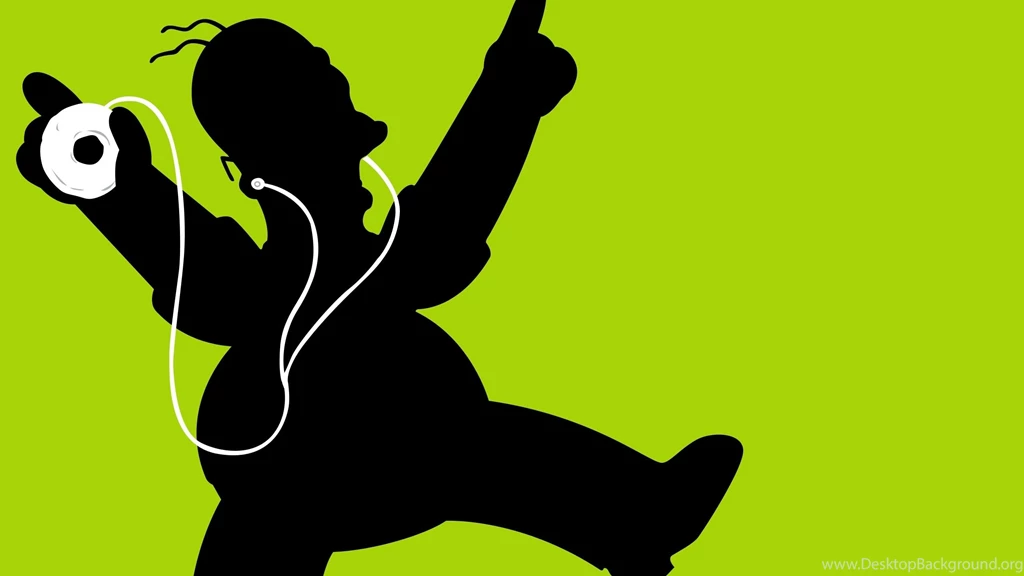 Download Wallpapers 2560x1440 Homere, Simpsons, Music, Headphones ...