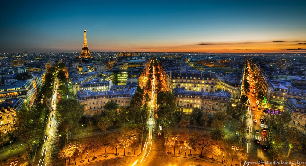 Evening Lights In Paris, France Wallpapers And Images Wallpapers ...