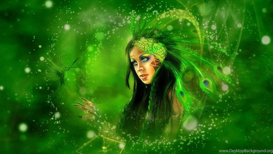Peacock Fantasy Girl Desktop Backgrounds 515944 : Wallpapers13.com
