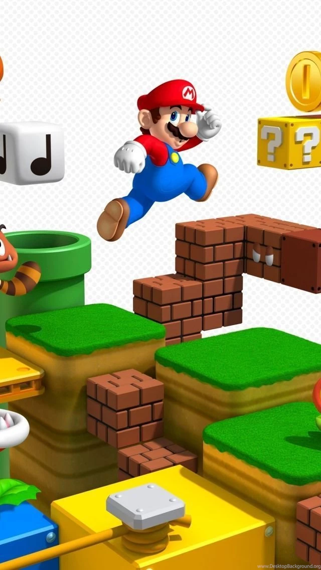 3D iPhone wallpaper For iPhone 5 5c 5s 640x1136 Super Mario 3D.jpg