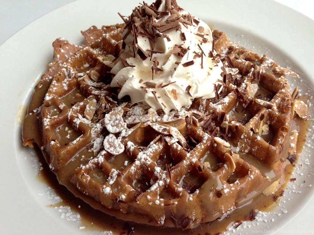 Belgian Waffles Chocolate Wallpaper.