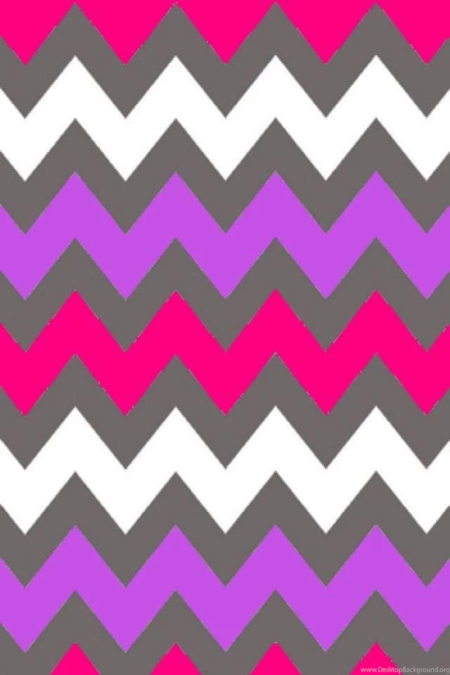 Whit Purple And Hot Pink Chevron