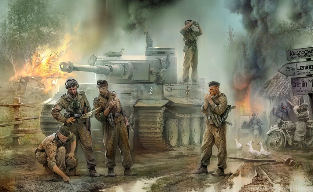 Wallpapers Tanks Soldiers Tiger Army Image