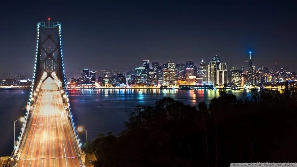 San Francisco At Night Hd Desktop Wallpapers Widescreen High [Your ...