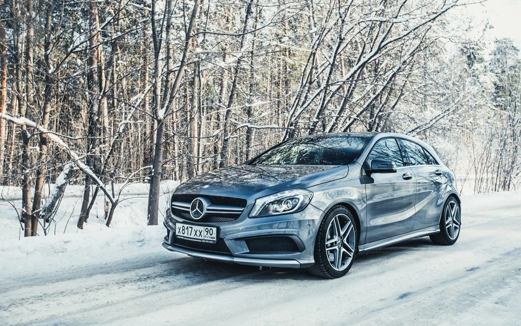 Mercedes Benz A45 AMG Car Winter >> HD Wallpaper, Get It Now!