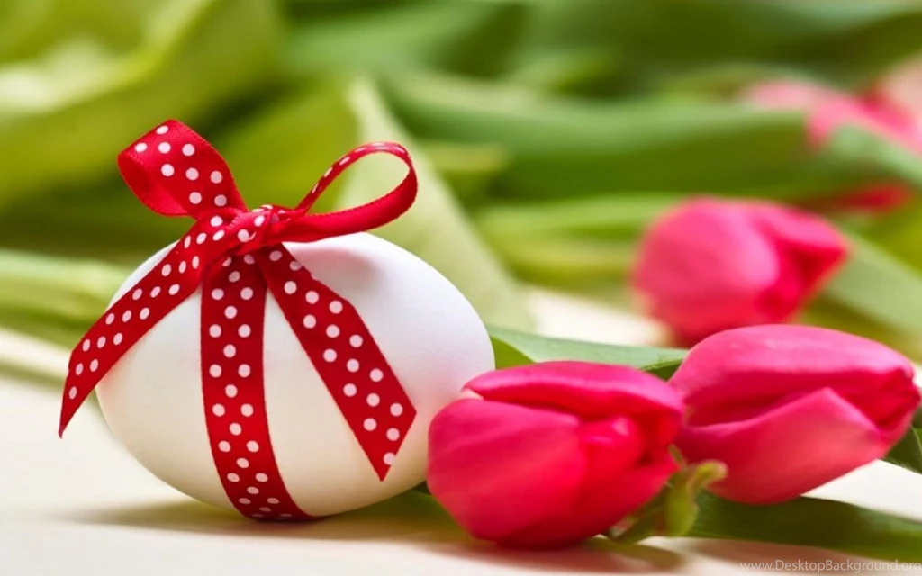 Egg With A Red Bow On Easter Wallpapers And Images Wallpapers ...