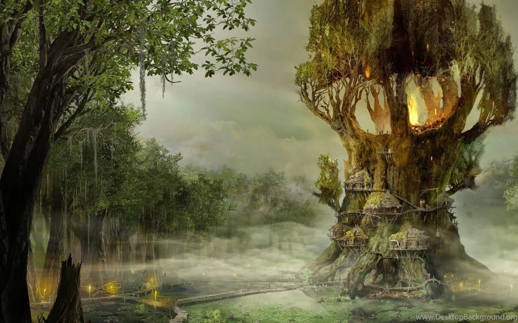 Beautiful Tree House Fantasy Fairy Tale Images Pictures HD Photos ...