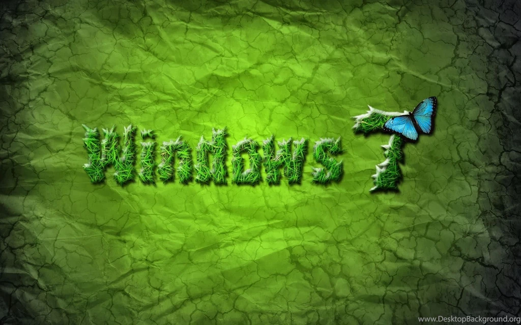 Windows 7 Green And Butterfly Wallpapers
