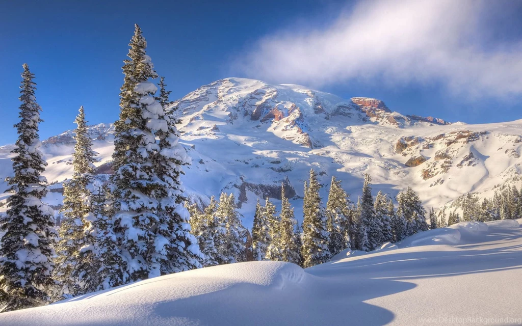 Winter Mountain HD Wallpaper, Winter Mountain Backgrounds
