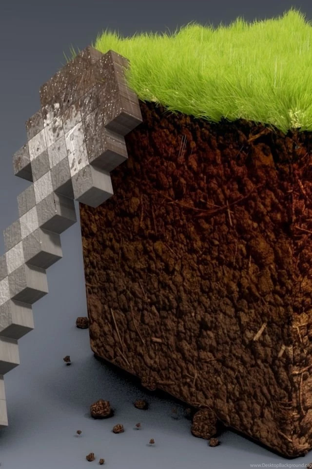 Download Wallpapers 640x960 Minecraft, Ground, Grass, Cube iPhone ...