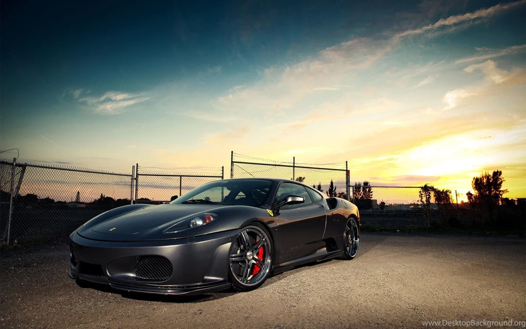 Black Ferrari Car on Stony Road It is Bright Shinning and Full of Metallic Sence Want a Drive HD Cars Wallpaper.jpg