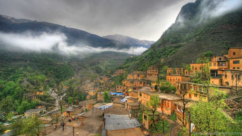 City Mountainside Iran Hdr Slope Clouds Mountains Landscapes ...