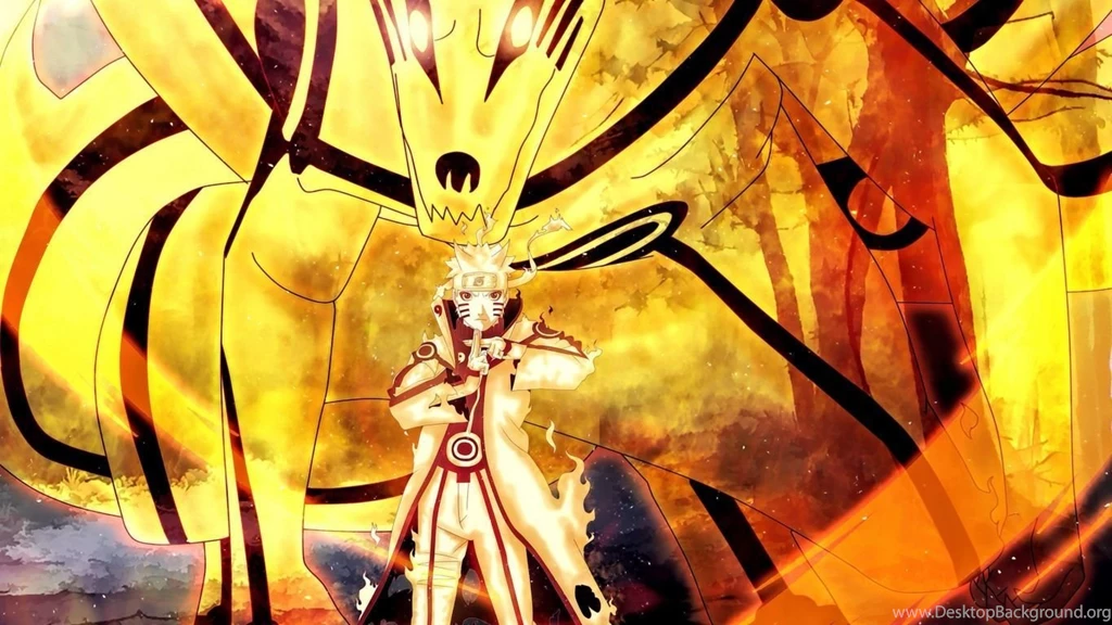 Download Wallpapers 1366x768 Naruto, Naruto Shippuden, Bijuu Mode ...