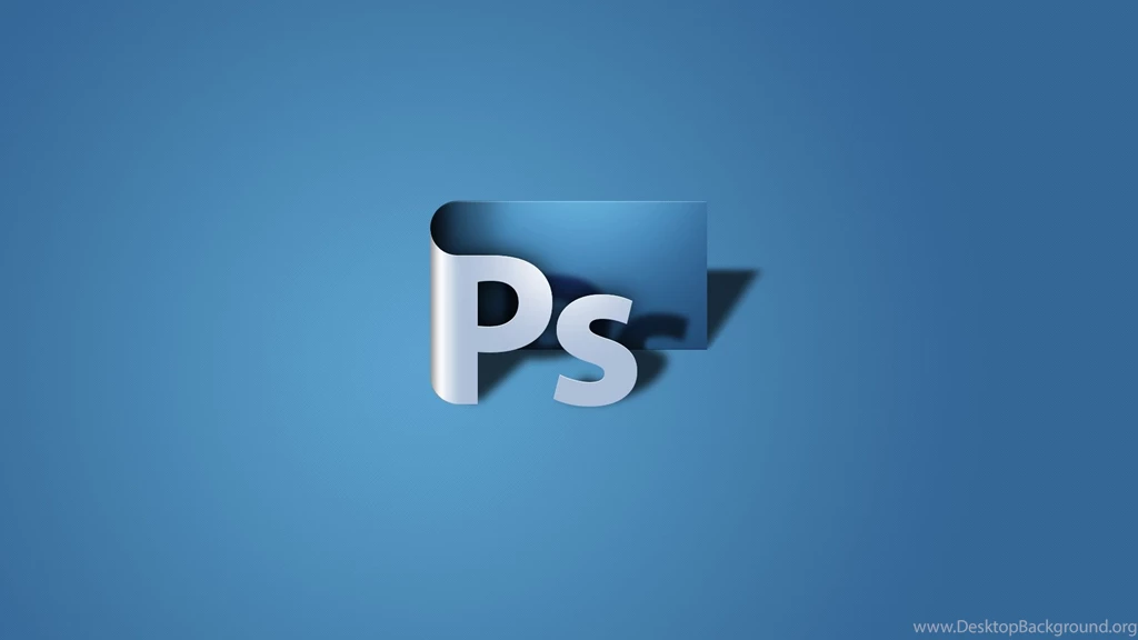 Photoshop icon 3d art shadow blue background hd wallpaper.jpg