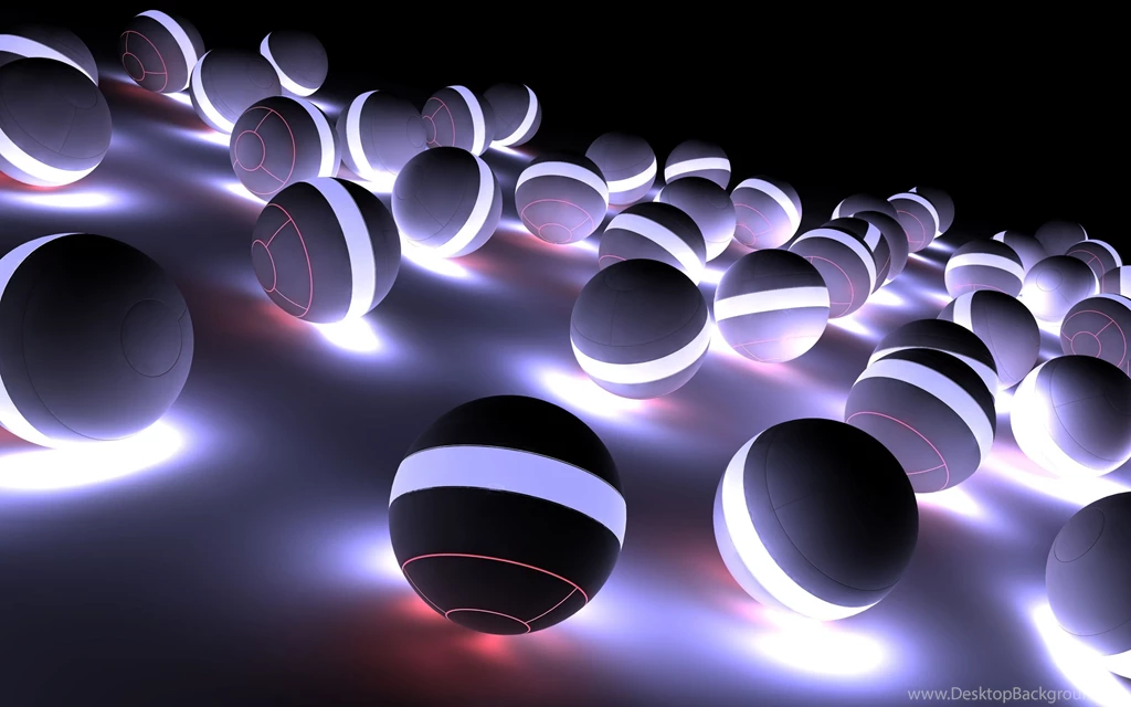 Abstraction, Balls, Lights, 3D, Volume, Colorful