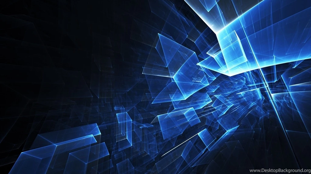 Blue Squares And Cubes In 3d Space Wallpapers — WppShack.com