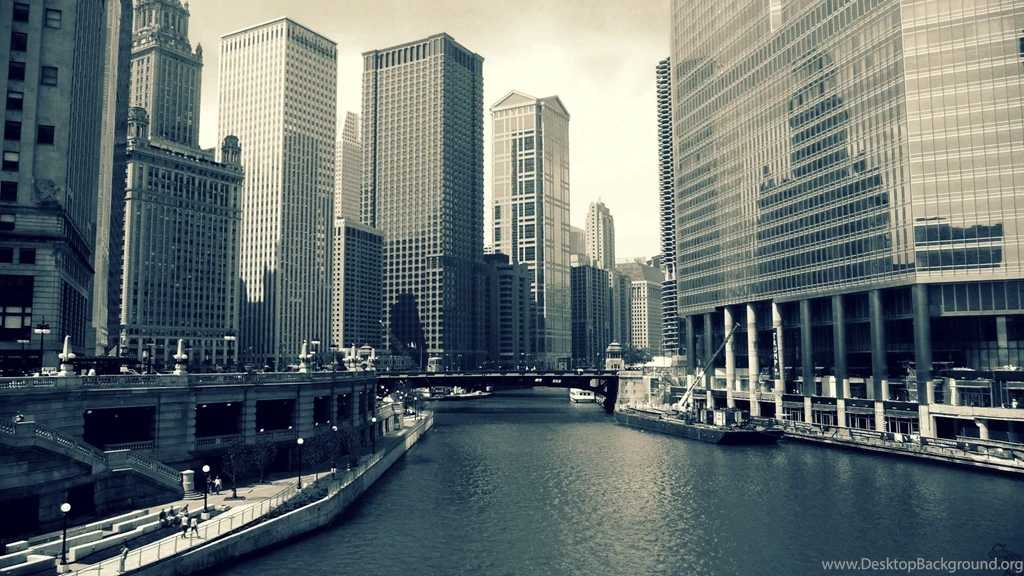 Chicago, Building, Cityscape, City, Urban, River :: Wallpapers