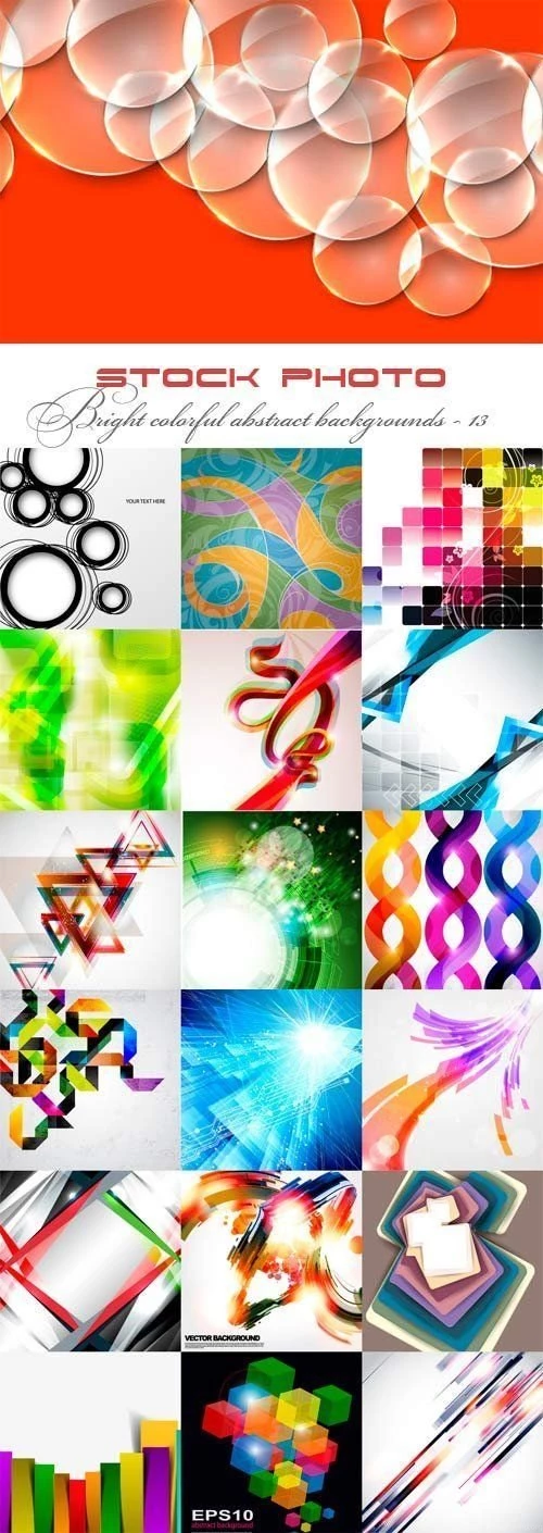 Bright Colorful Abstract Backgrounds Vector 13