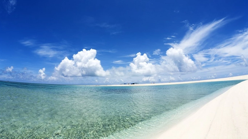 Blue Sky And White Clouds Beach Wallpapers