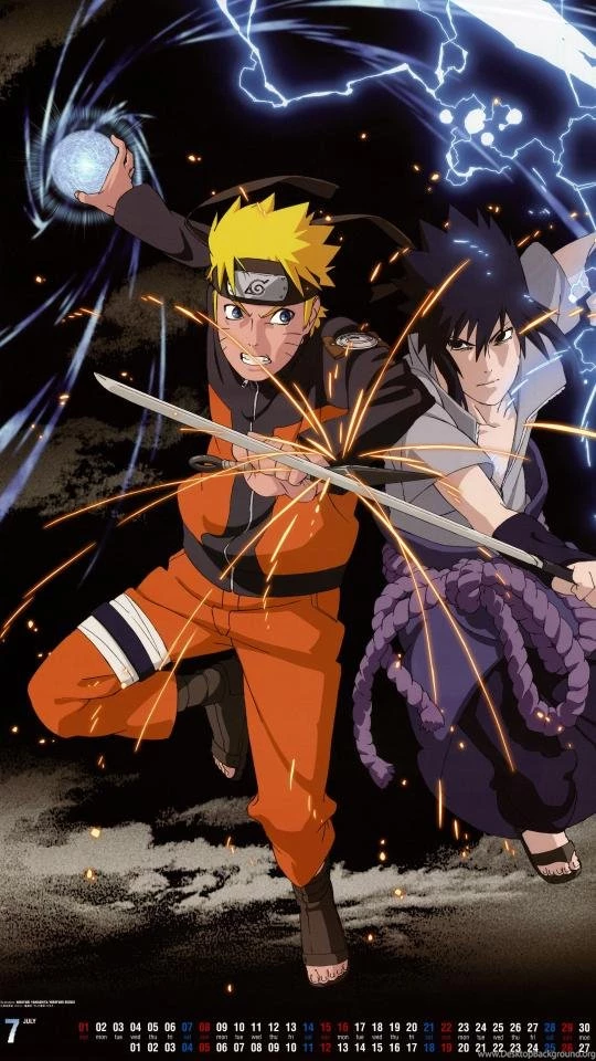 Naruto Shippuden Uchiha Sasuke Uzumaki Naruto Calendar Chidori ...