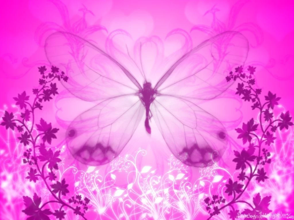 Pink Butterfly Abstract Wallpaper Backgrounds
