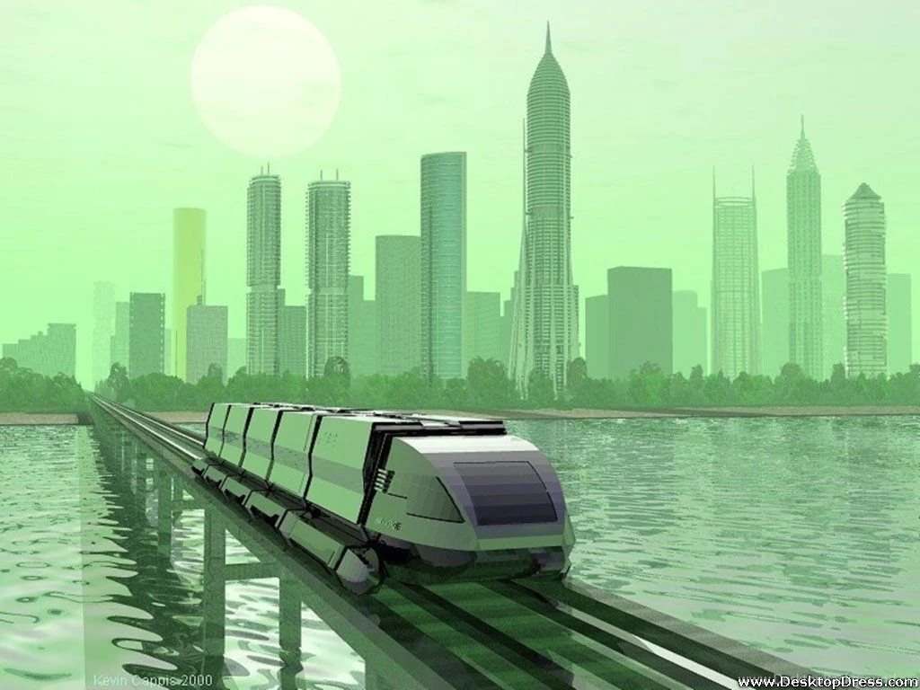Desktop Wallpapers » 3D Backgrounds » New Train » Www.desktopdress.com