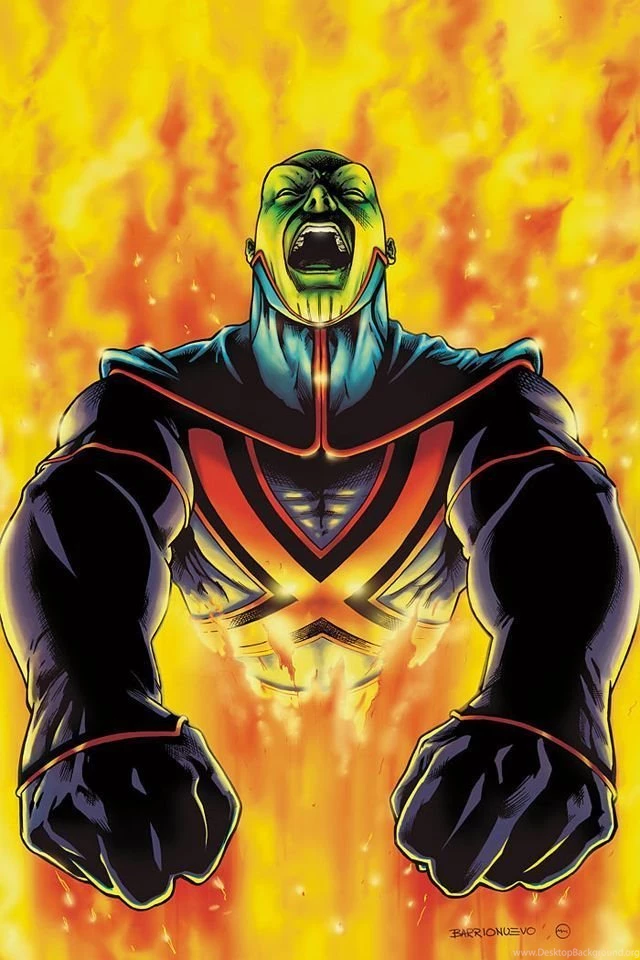 Martian Manhunter I4 Cartoons Backgrounds For Your iPhone Download Free