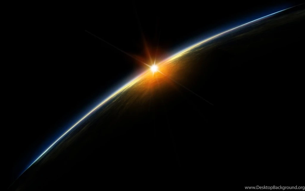 1440x900 Sunrise From Space Desktop PC And Mac Wallpapers