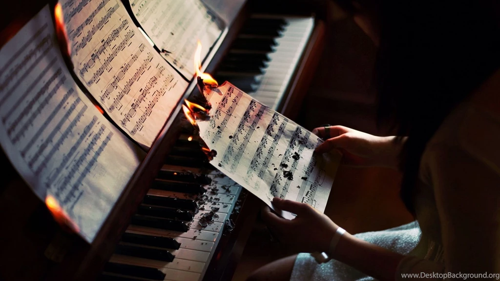 1920x1080 Piano Burning Music Sheet Wallpapers
