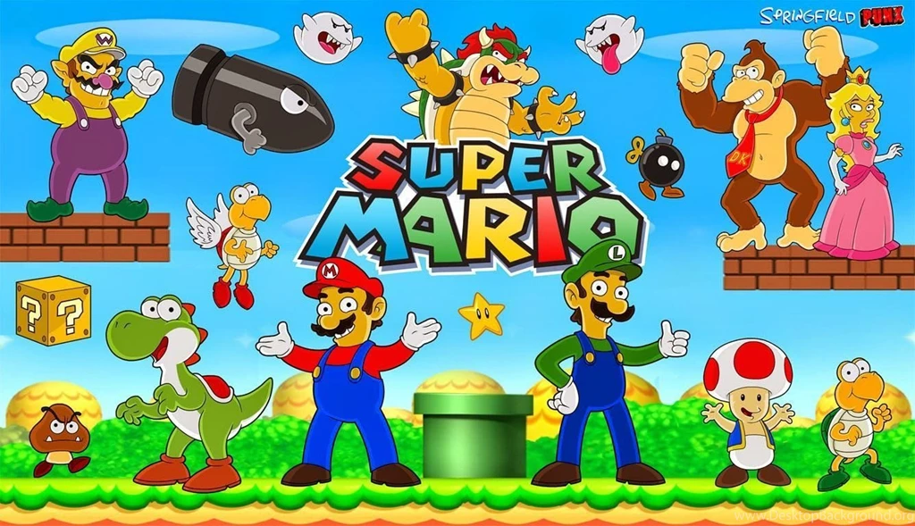 Springfield Punx: Super Mario Wallpaper!
