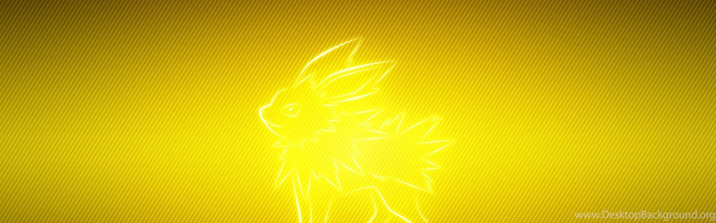 Download Wallpapers 3840x1200 Pokemon, Yellow, Black, Jolteon Dual ...