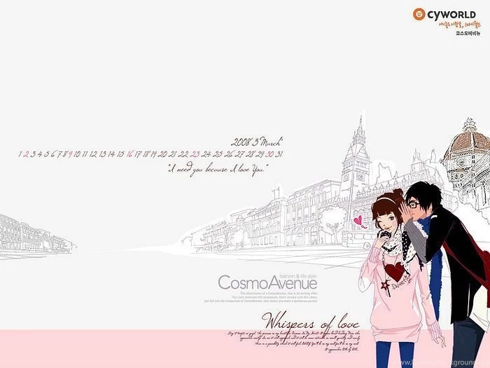 Anime CG Wallpapers Calendar For March 3 Wallcoo.net