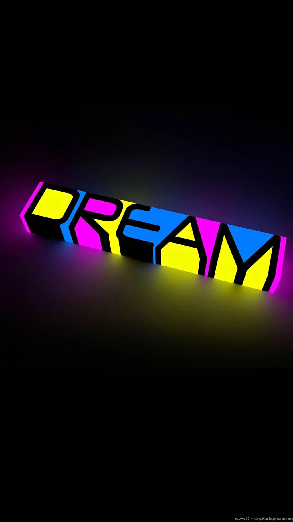 Dream Neon Text Backgrounds For iPhone 6 Plus