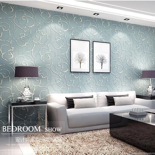 Aliexpress.com : Buy Modern 3D Relief Roses Wallpapers Living Room ...