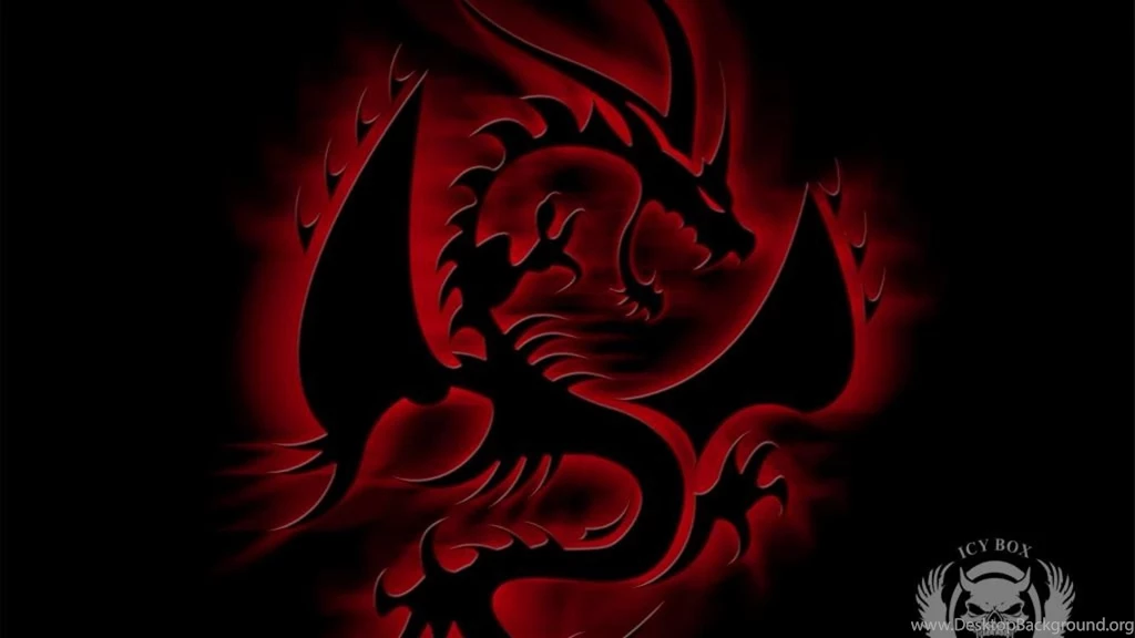 BLACK RED DRAGON WALLPAPER   (