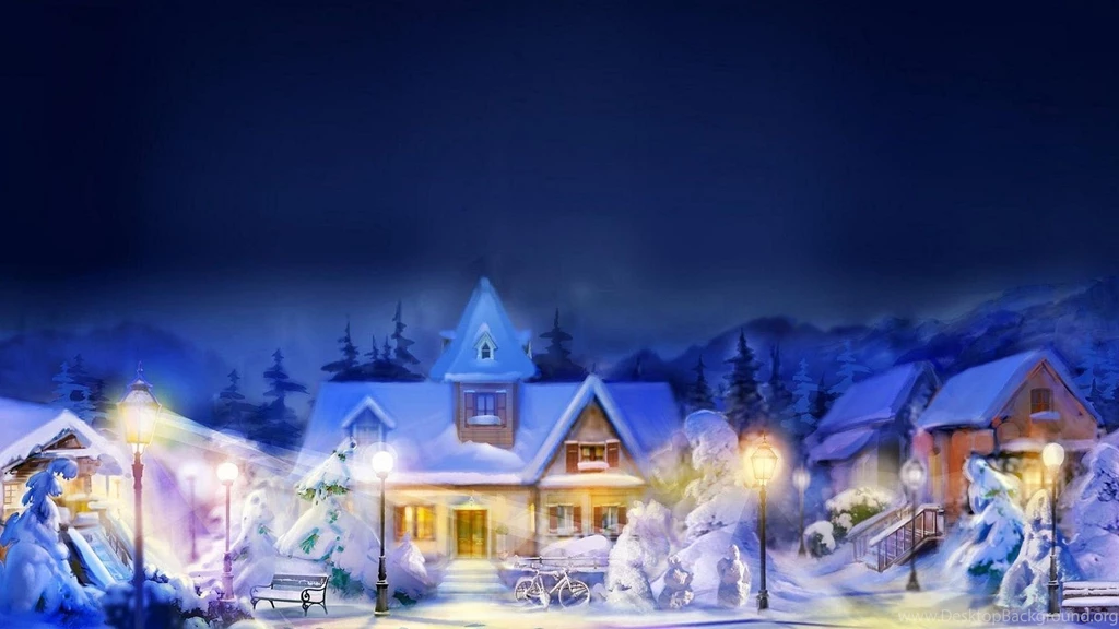 1920x1080 Village Winter Art Wallpapers