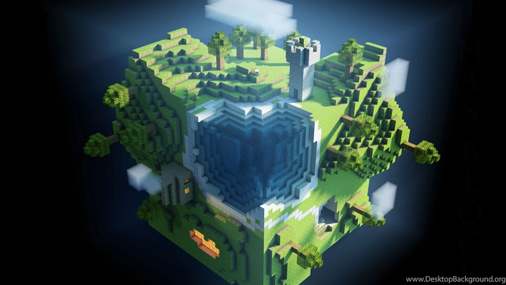 Download Wallpapers 2560x1440 Minecraft, Planet, Cube, Cubes, World ...