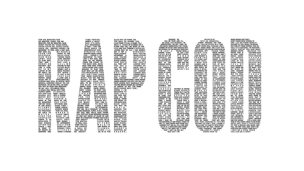 Eminem Rap God Text • Rap Wallpapers