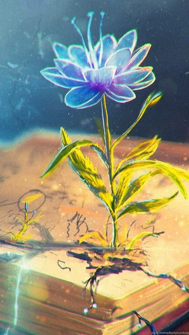 Flower Abstract Book Open iphone 5 wallpaper ilikewallpaper_com.jpg