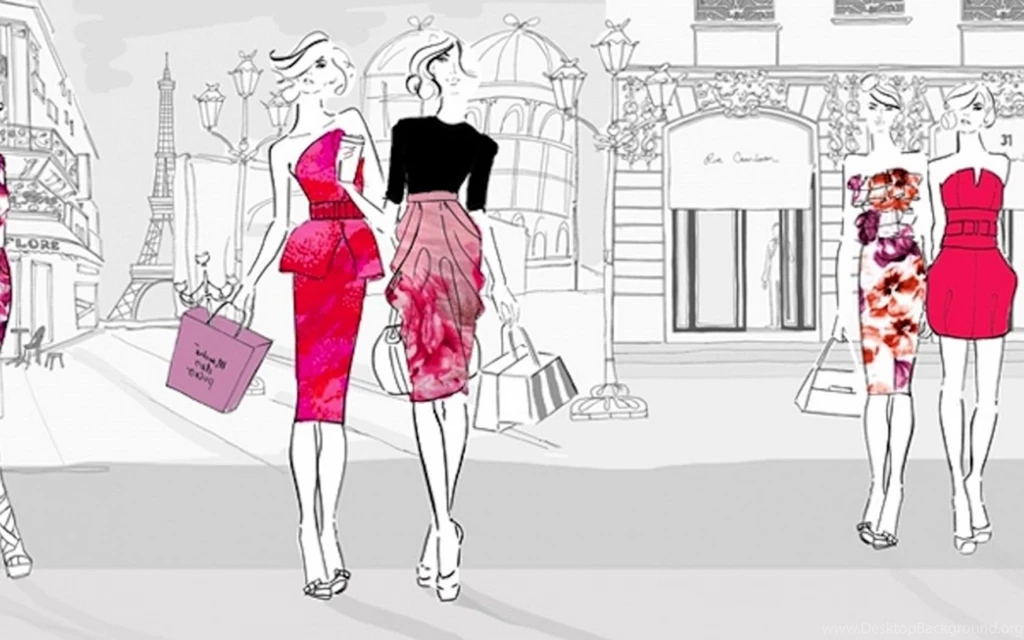 1680x1050 Woman City Shopping Desktop PC And Mac Wallpapers