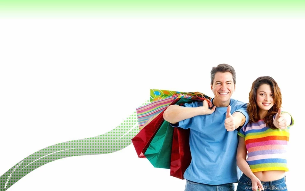 Free Happy Smiling Couple With Shopping Backgrounds For PowerPoint ...