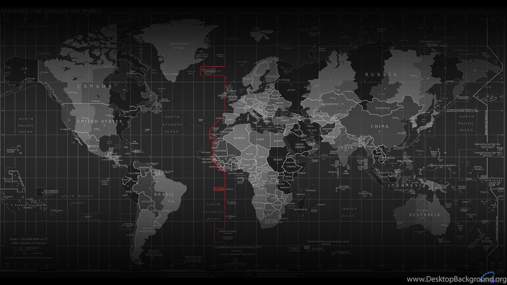 Download Wallpapers World Map With Time Zones. (1600 X 900 ...